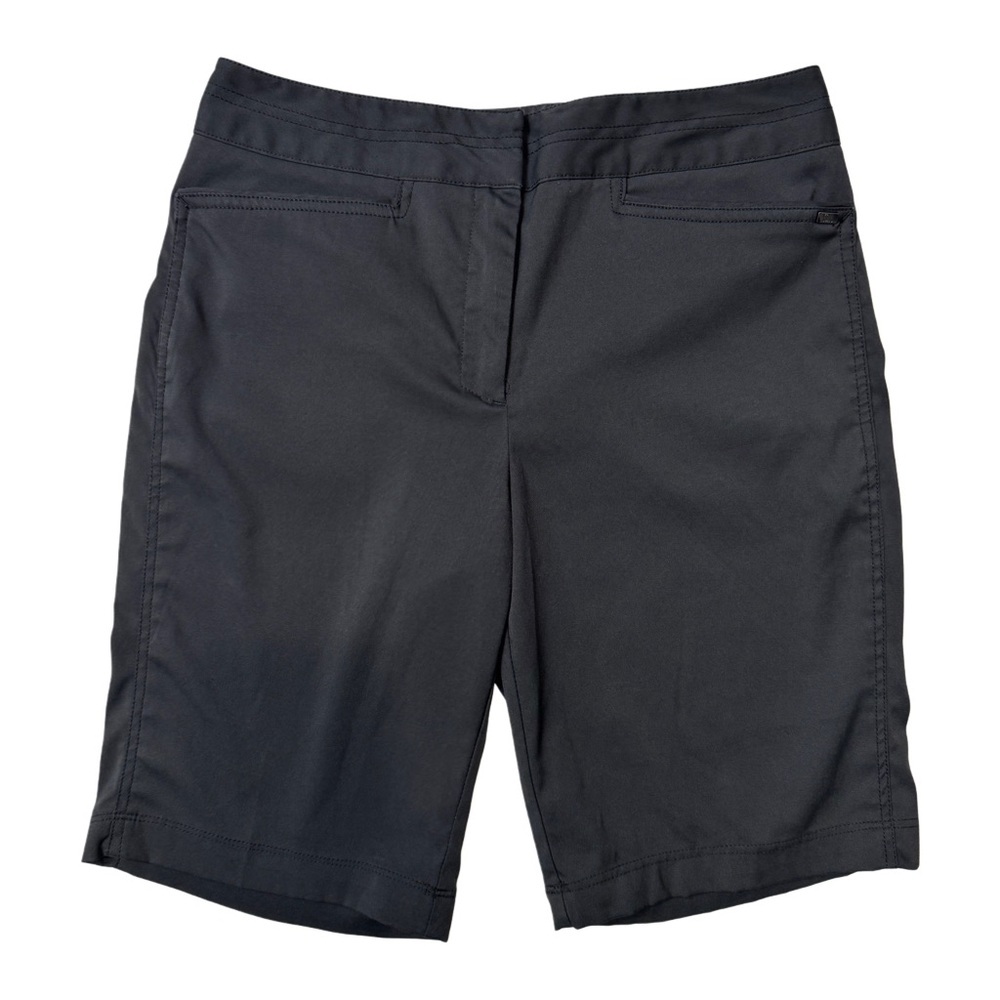 {Tail} Black Mid Rise 10" Inseam Bermuda Length Classic Golf Shorts